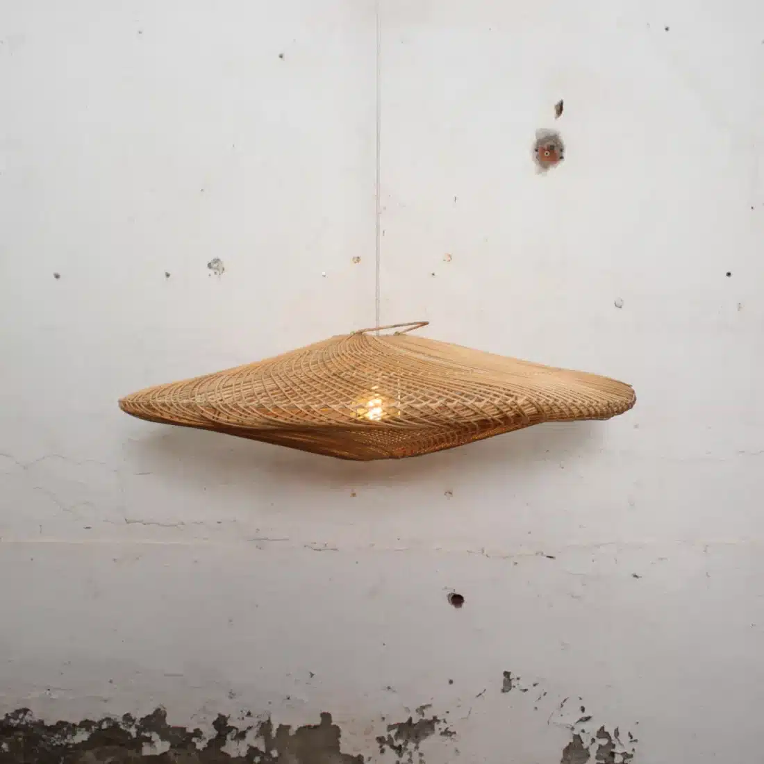 Rotan Hanglamp Ufo Naturel L Rotan Hanglamp Ufo Naturel L