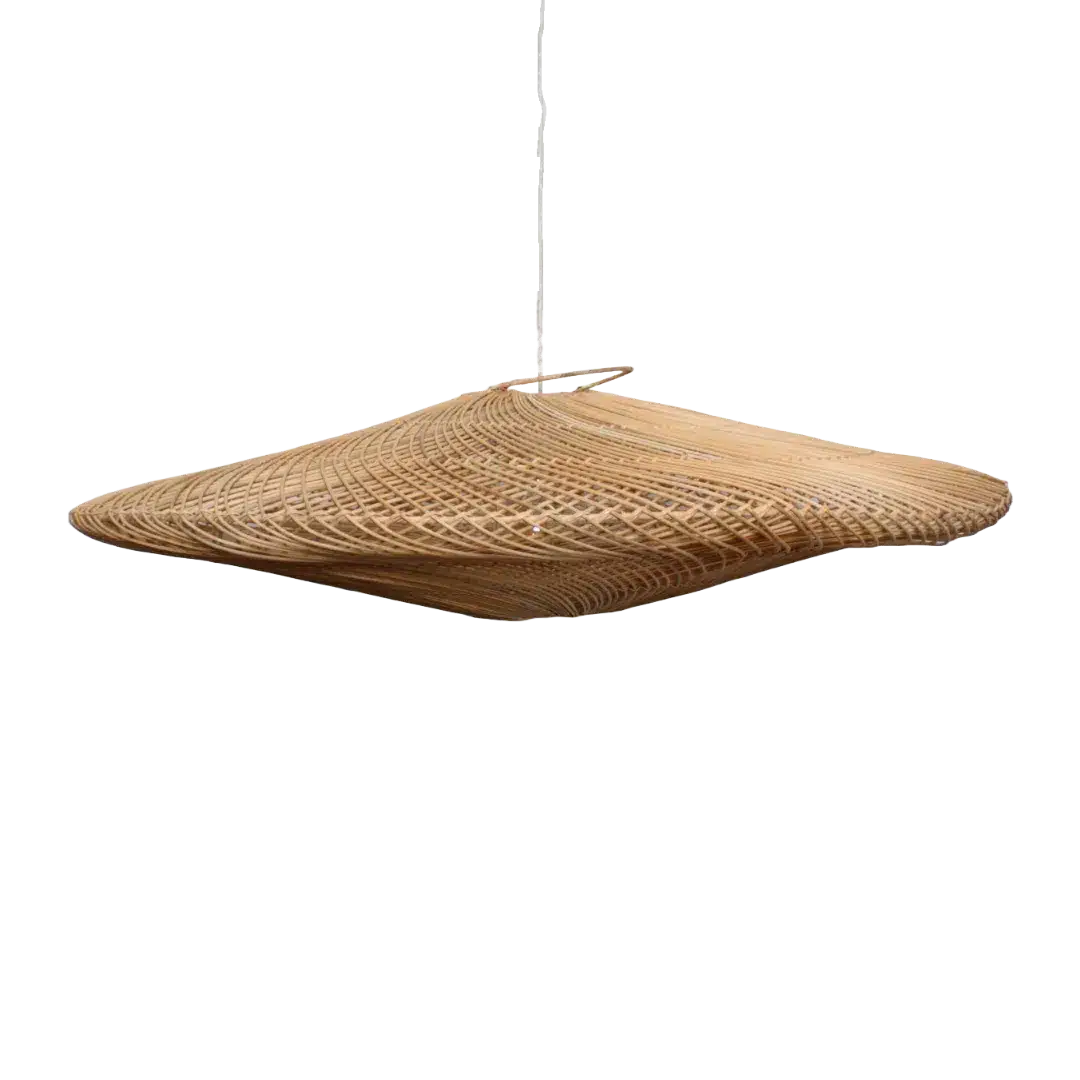 Rotan Hanglamp Ufo Naturel L Rotan Hanglamp Ufo Naturel L