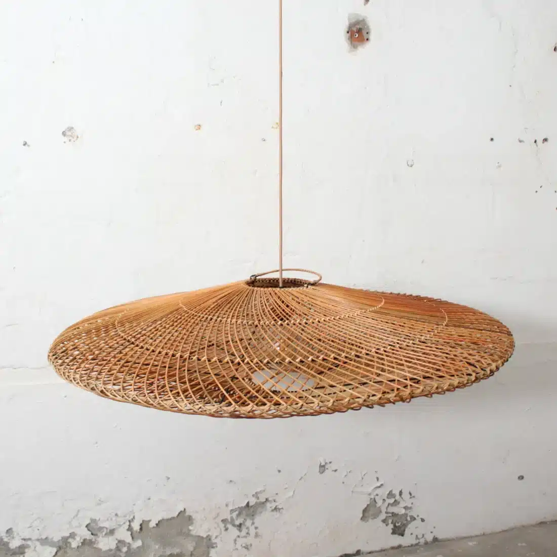 Rotan Hanglamp Ufo Gemeleerd S Rotan Hanglamp Ufo Gemeleerd S
