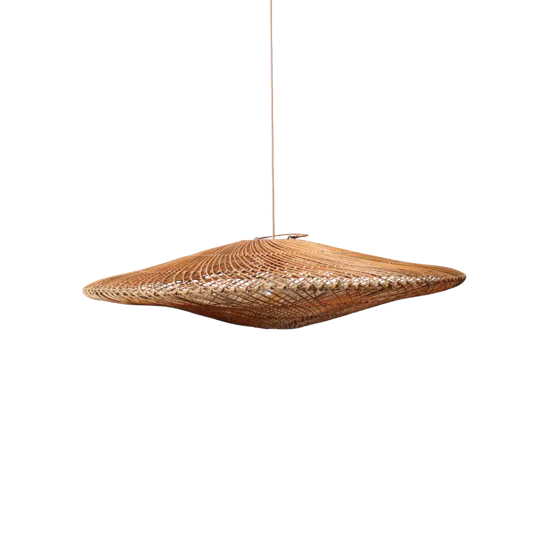 Rotan Hanglamp Ufo Gemeleerd S Rotan Hanglamp Ufo Gemeleerd S