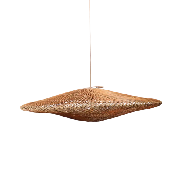 Rotan Hanglamp Ufo Gemeleerd M