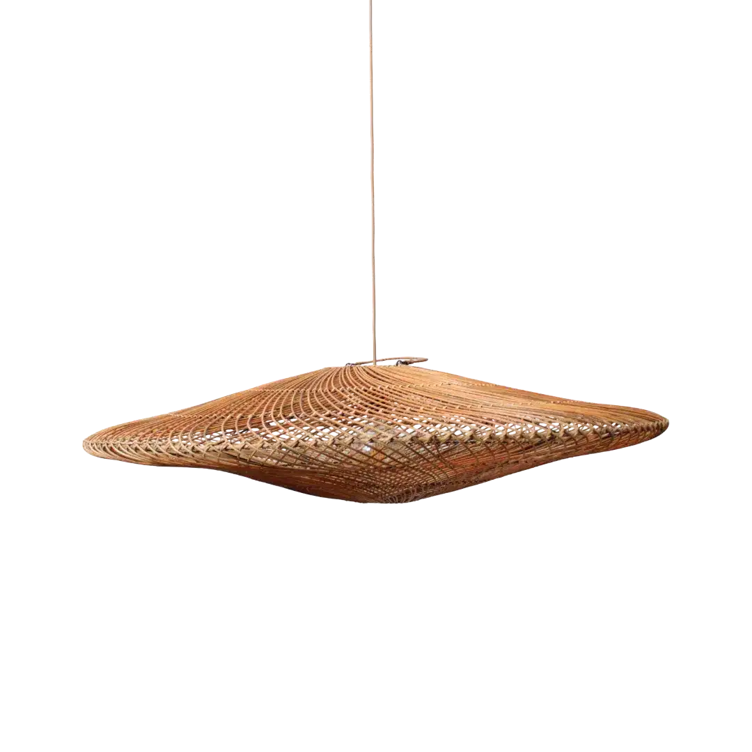 Rotan Hanglamp Ufo Gemeleerd M