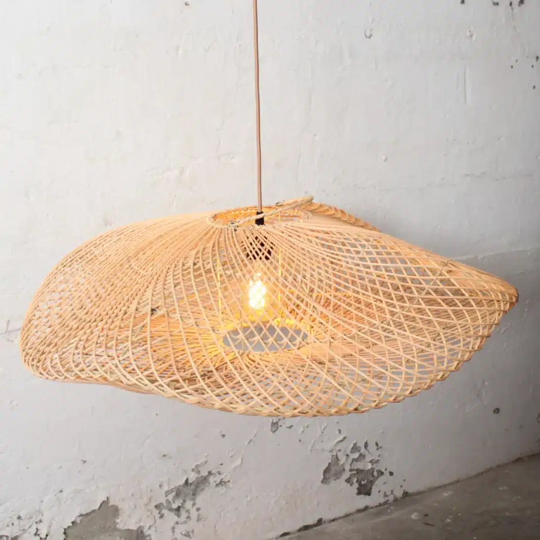Rotan Hanglamp Wolk Naturel L Rotan Hanglamp Wolk Naturel L