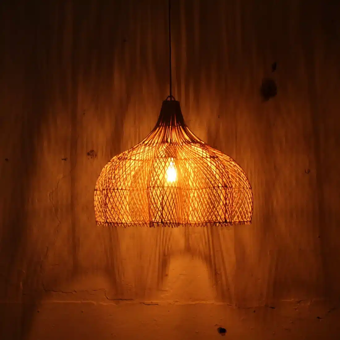 Rotan Hanglamp Bloem Naturel M Rotan Hanglamp Bloem Naturel M