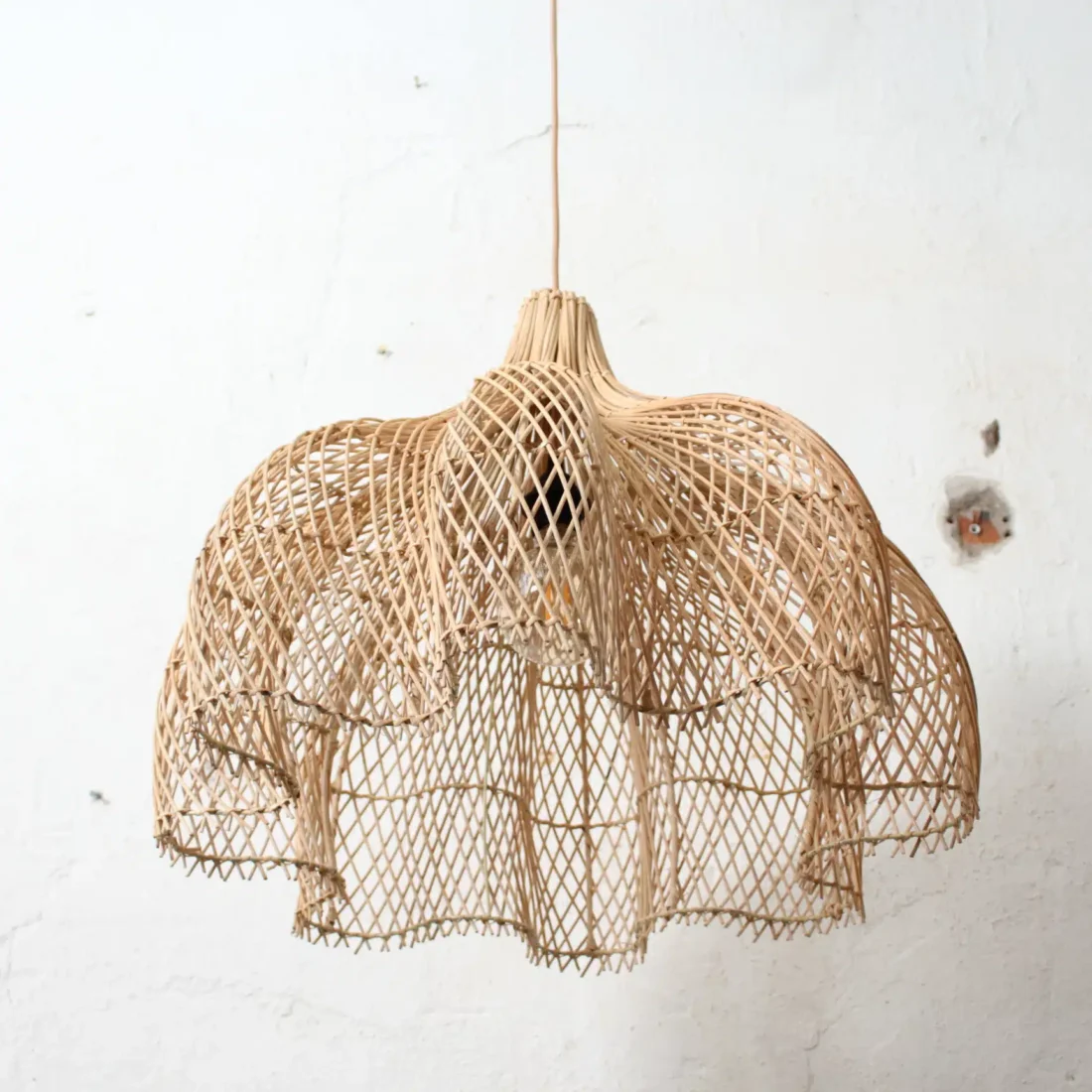 Rotan Hanglamp Bloem Naturel M Rotan Hanglamp Bloem Naturel M