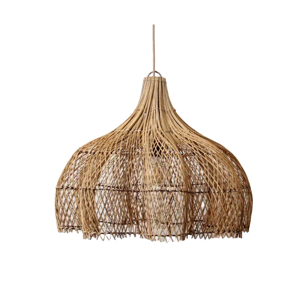 Rotan Hanglamp Bloem Gemeleerd S Rotan Hanglamp Bloem Gemeleerd S