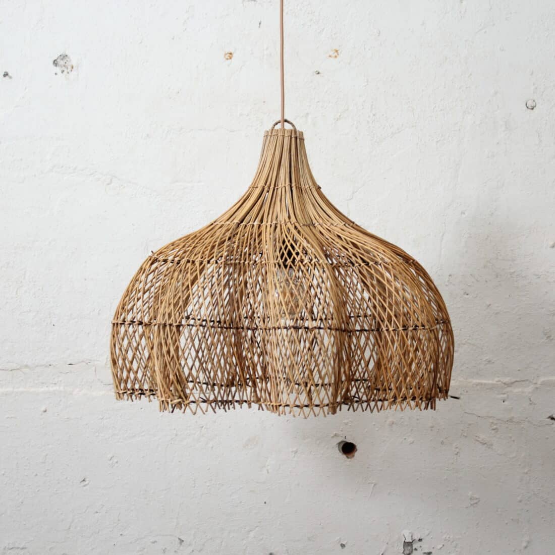 Rotan Hanglamp Bloem Gemeleerd S Rotan Hanglamp Bloem Gemeleerd S