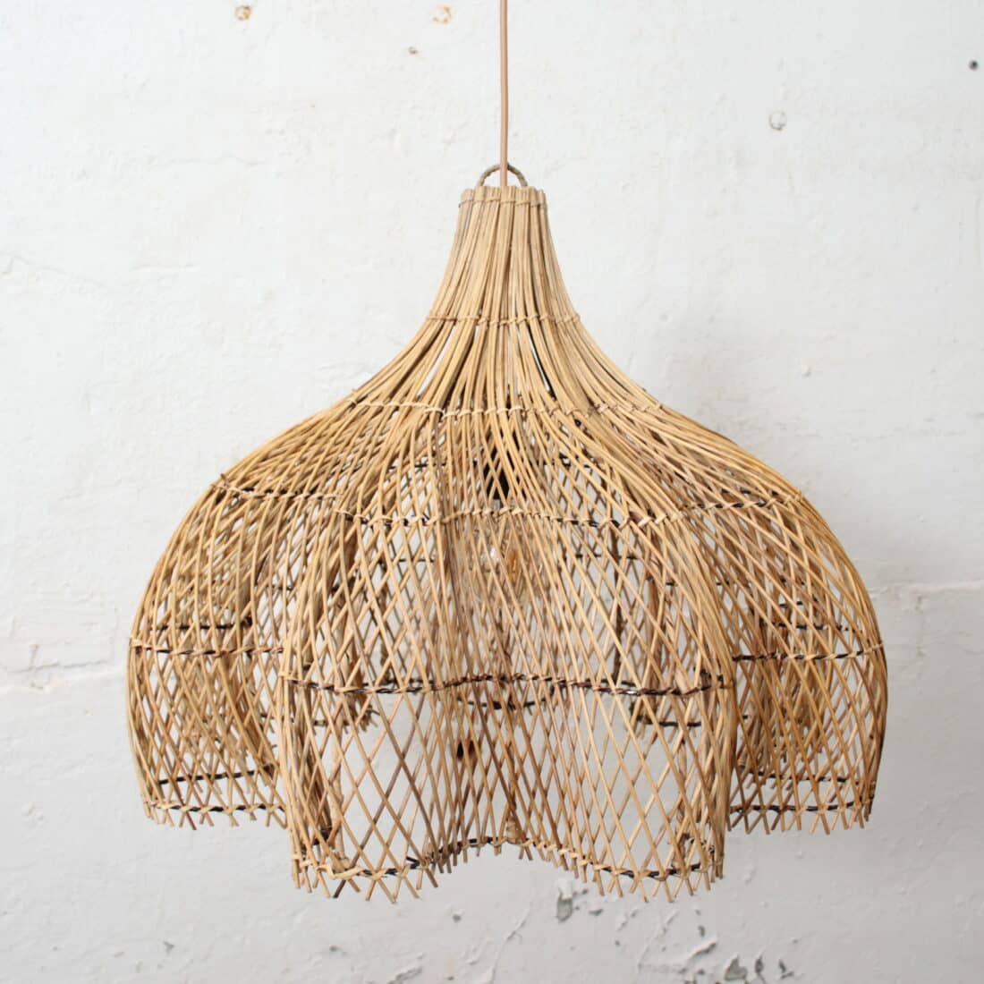 Rotan Hanglamp Bloem Gemeleerd S Rotan Hanglamp Bloem Gemeleerd S
