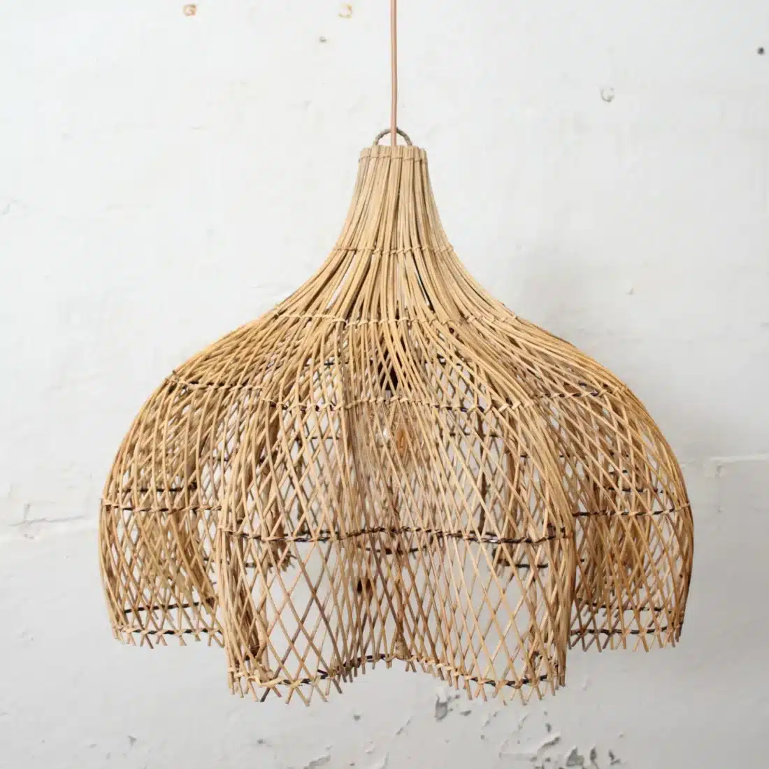 Rotan Hanglamp Bloem Gemeleerd M Rotan Hanglamp Bloem Gemeleerd M