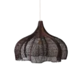 Rotan hanglamp | Bloem bruin S