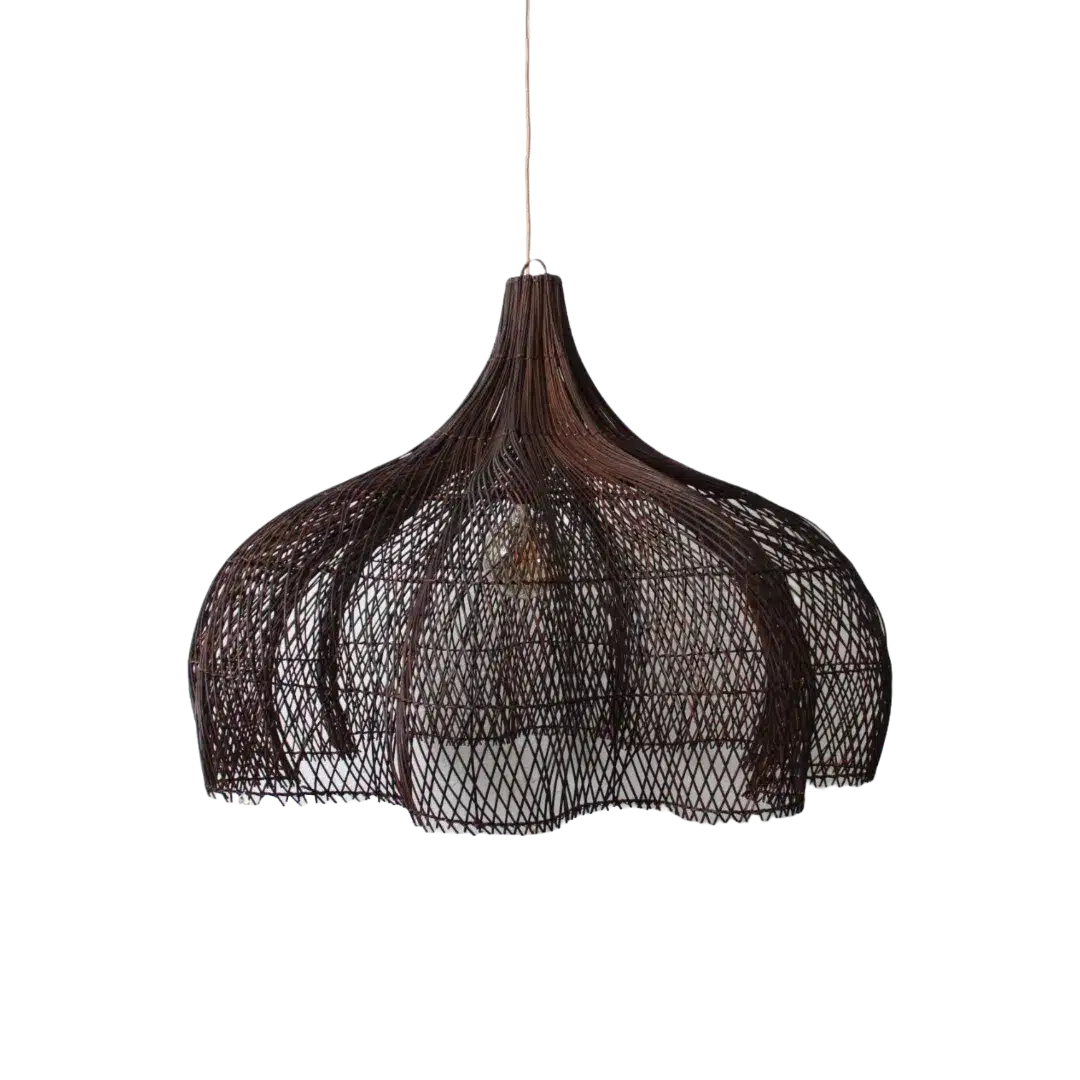 Rotan Hanglamp Bloem Bruin S Rotan Hanglamp Bloem Bruin S
