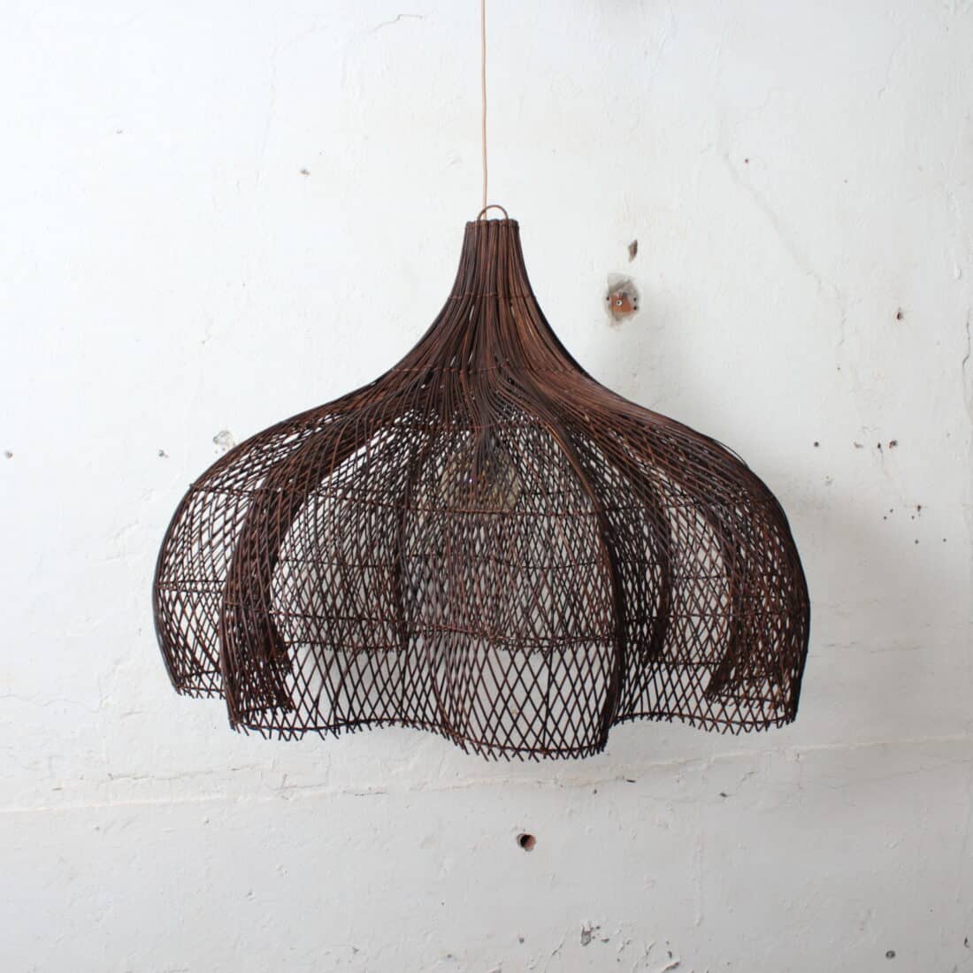 Rotan Hanglamp Bloem Bruin S Rotan Hanglamp Bloem Bruin S