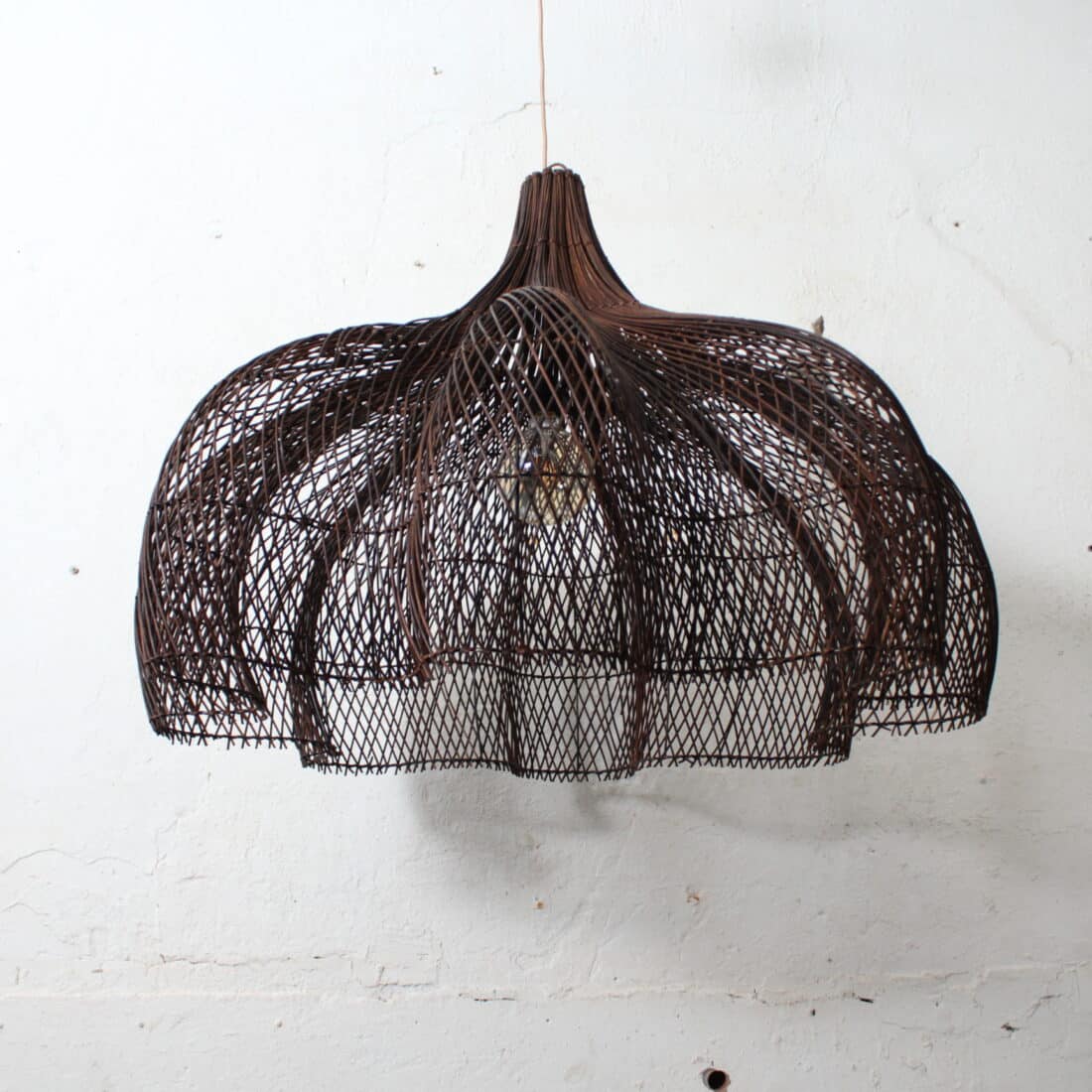 Rotan Hanglamp Bloem Bruin S Rotan Hanglamp Bloem Bruin S