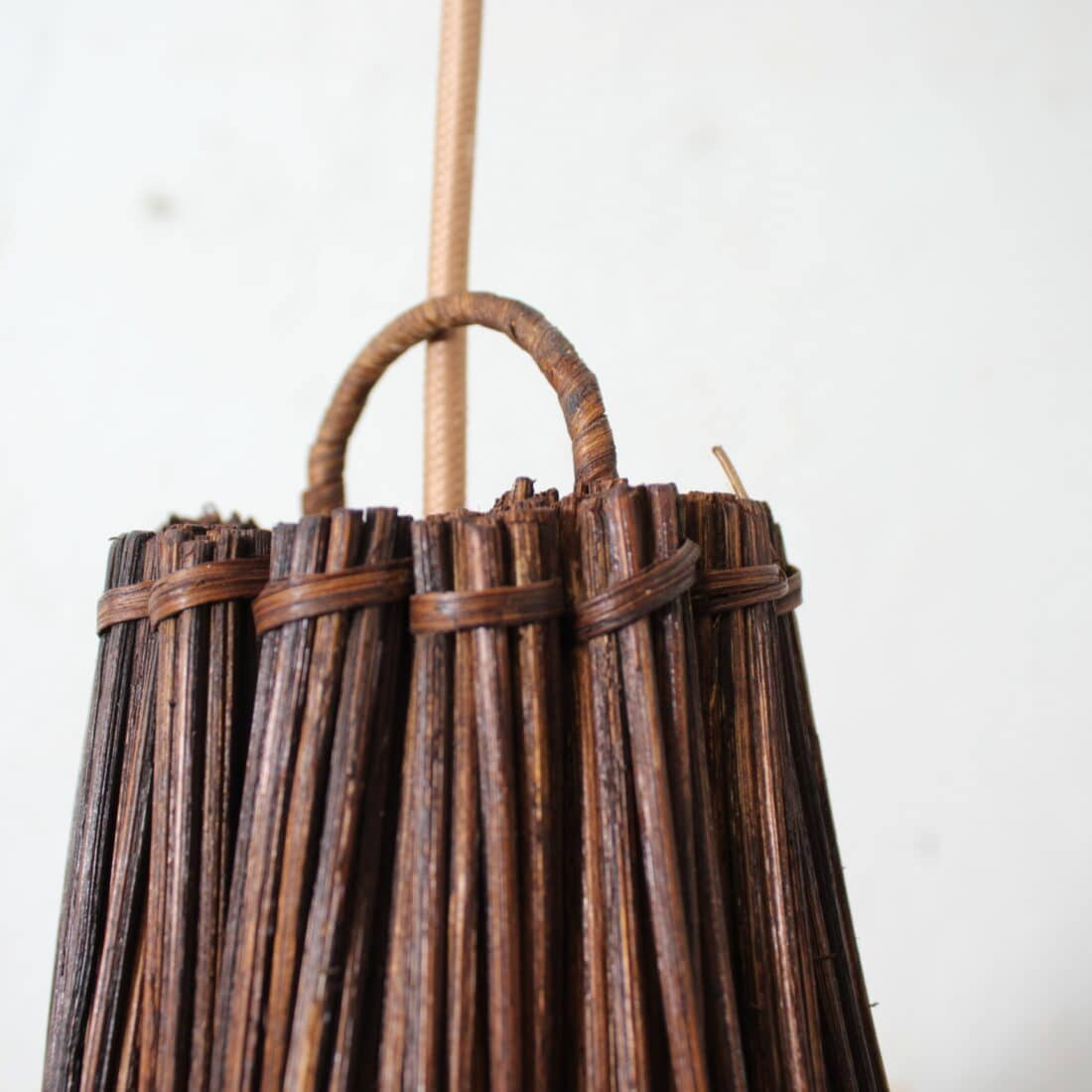Rotan Hanglamp Bloem Bruin S Rotan Hanglamp Bloem Bruin S