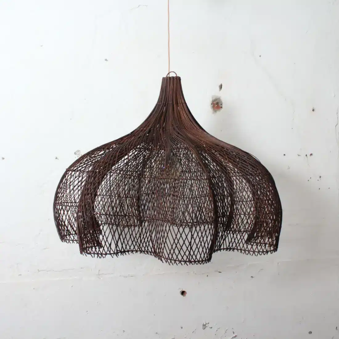 Rotan Hanglamp Bloem Bruin M Rotan Hanglamp Bloem Bruin M