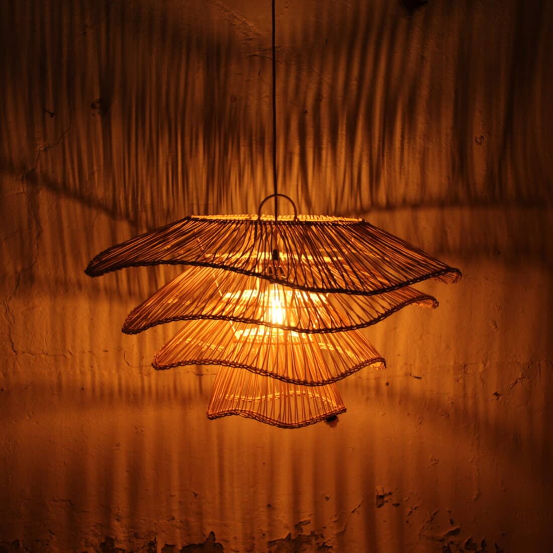 Rotan Hanglamp Wabisabi Half Naturel L