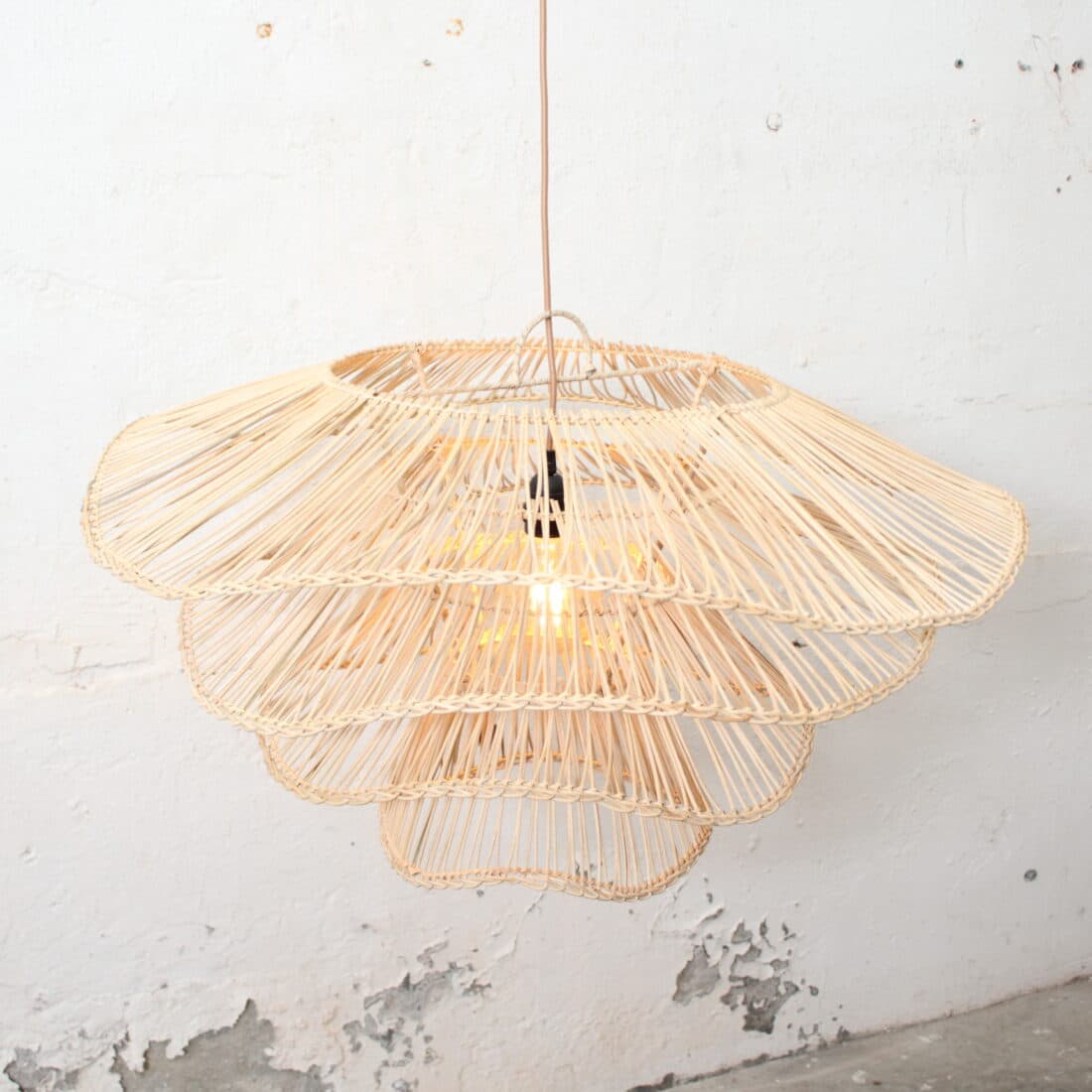 Rotan Hanglamp Wabisabi Half Naturel L