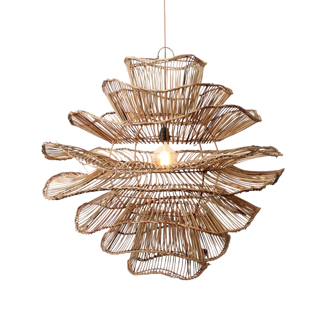 Rotan Hanglamp Wabisabi Gemeleerd M Rotan Hanglamp Wabisabi Gemeleerd M