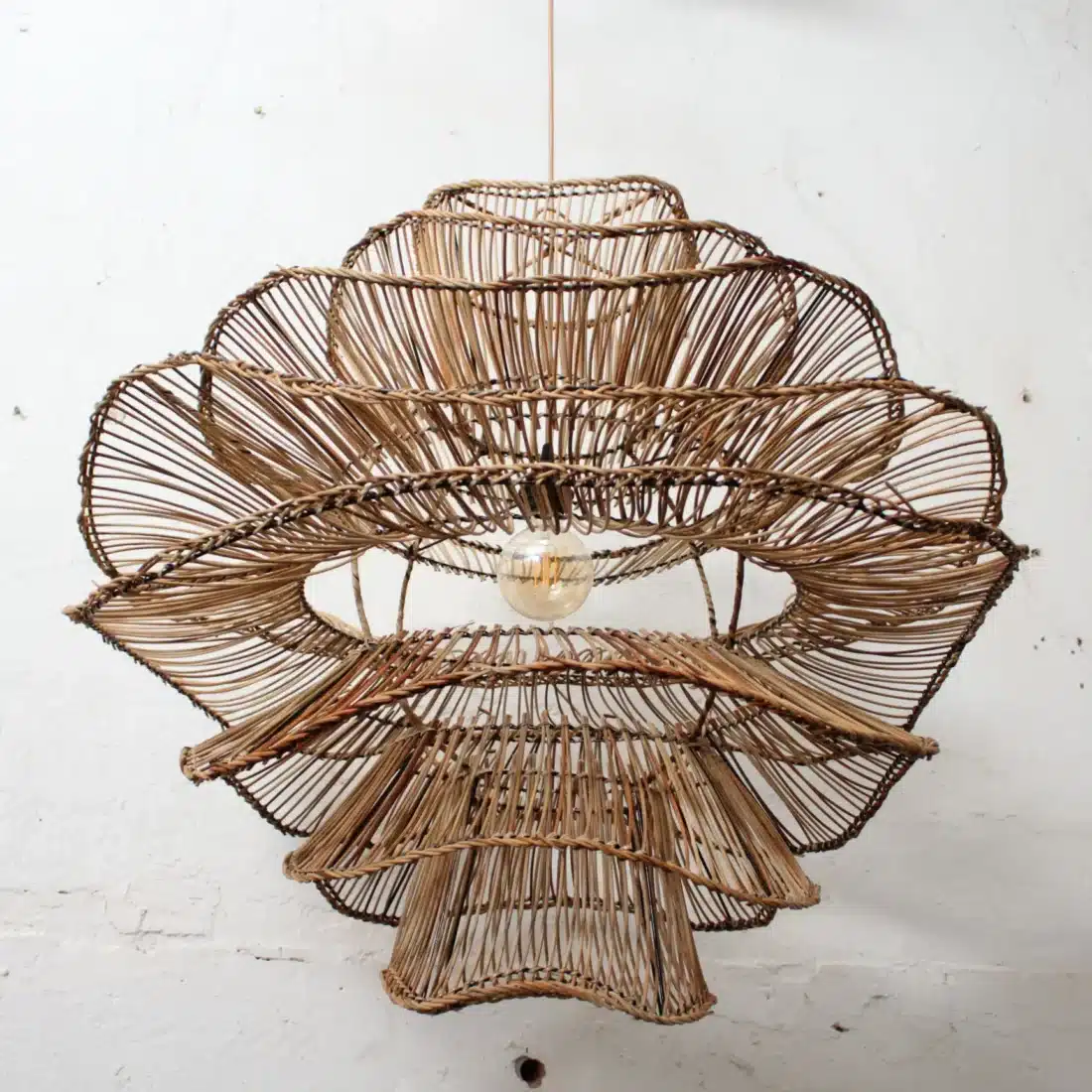 Rotan Hanglamp Wabisabi Gemeleerd M Rotan Hanglamp Wabisabi Gemeleerd M