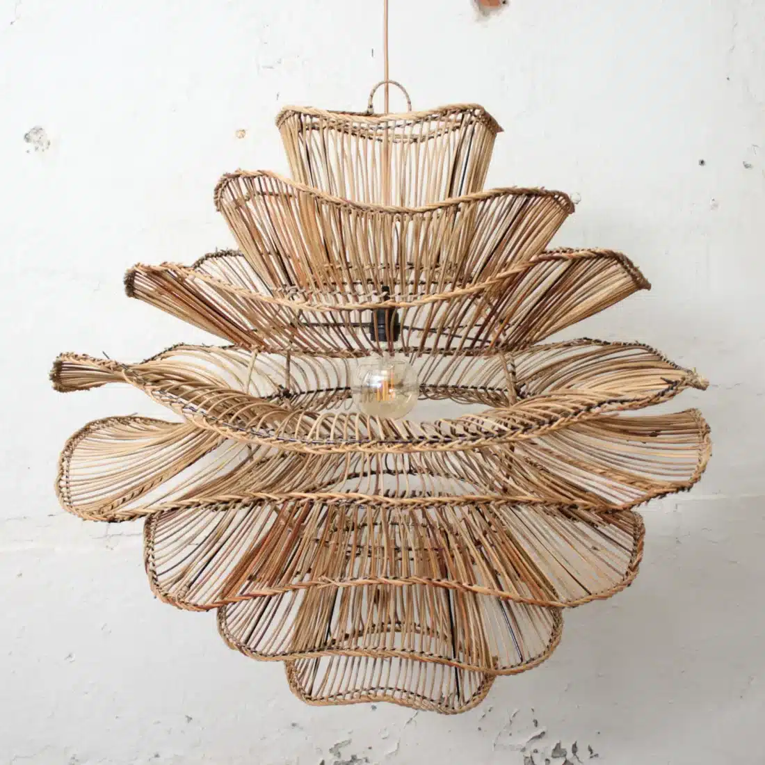 Rotan Hanglamp Wabisabi Gemeleerd M Rotan Hanglamp Wabisabi Gemeleerd M