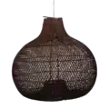 Rotan hanglamp | Appel bruin S