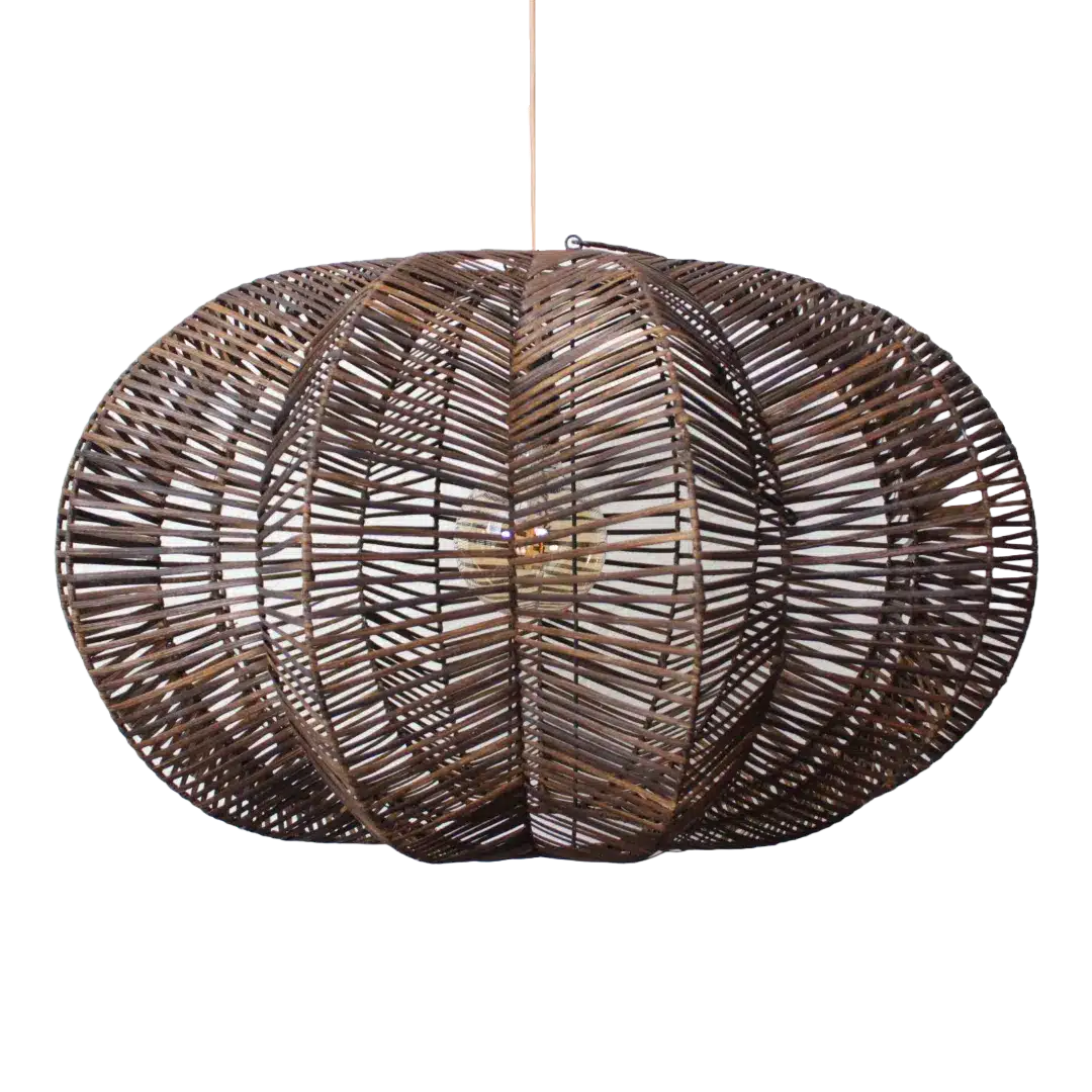 Rotan Hanglamp Ster Bruin L Rotan Hanglamp Ster Bruin L