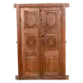Houten raam India | donker