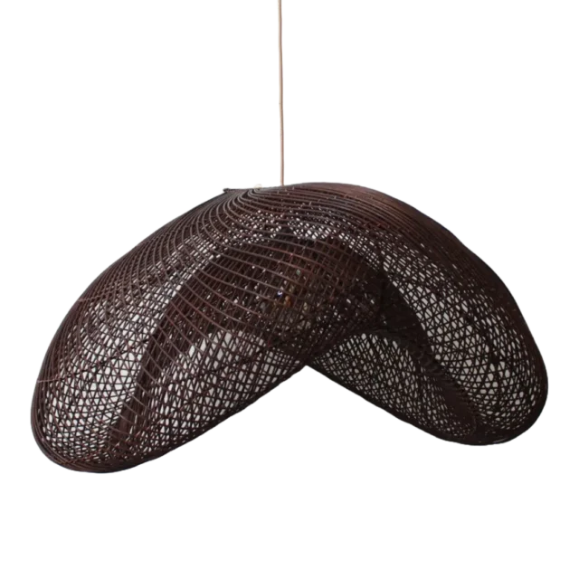 Rotan Hanglamp Golf Bruin Xl
