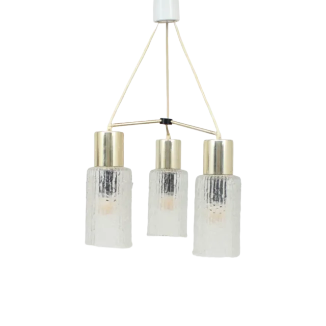 Mid Century Kroonluchter Glas
