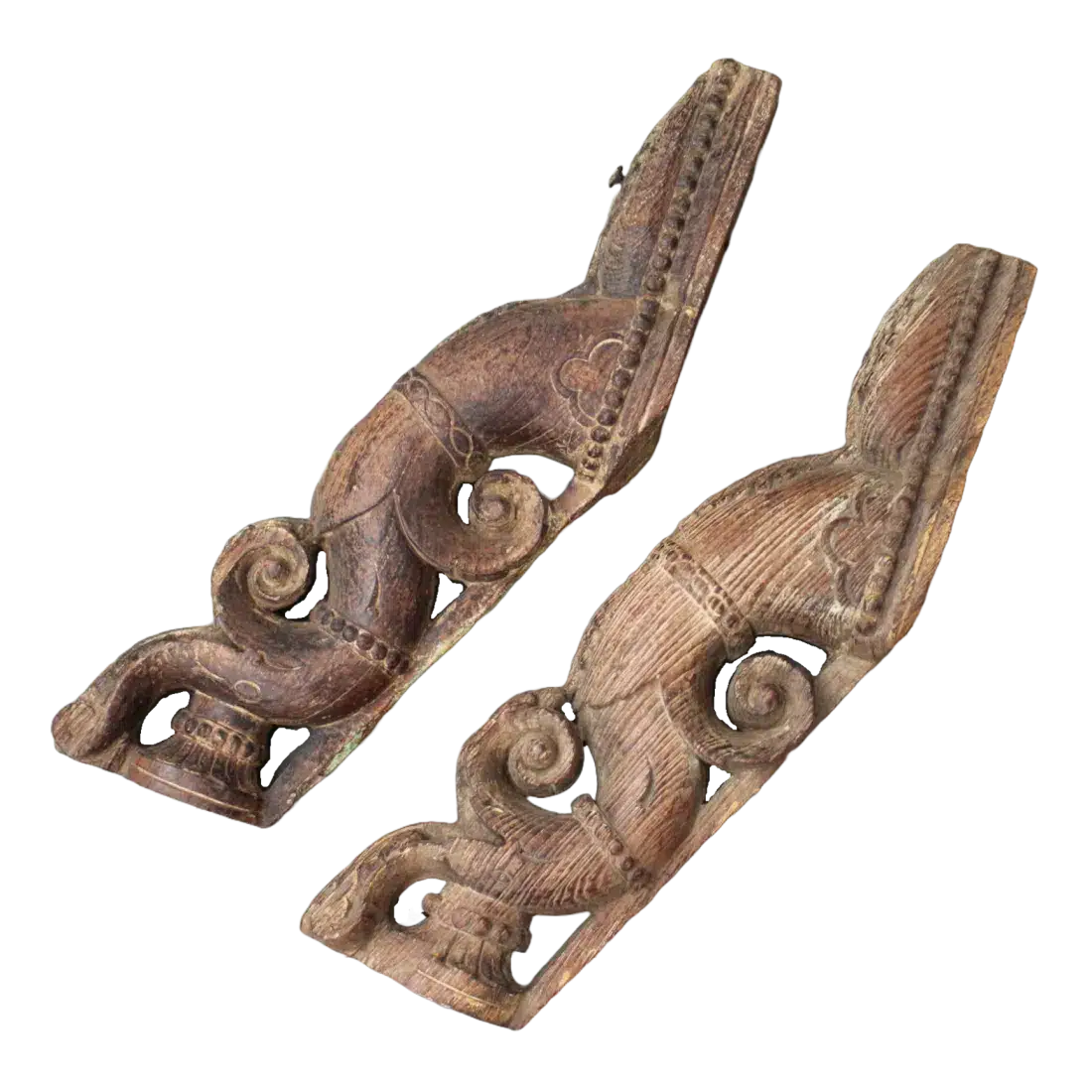 Steunpilaar Met Houtsnijwerk India 22466 Steunpilaar Met Houtsnijwerk India 22466
