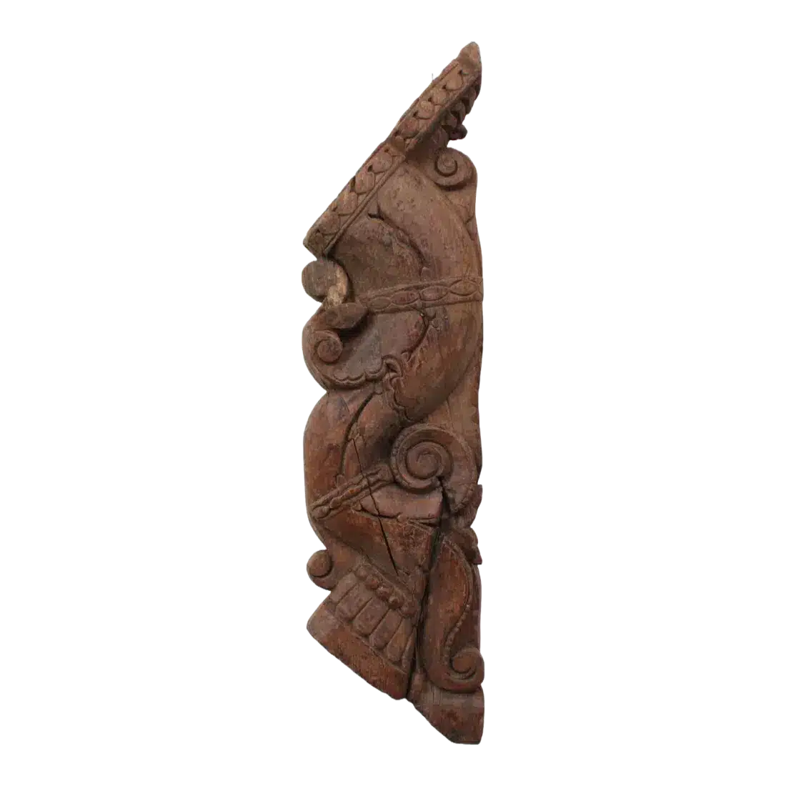 Steunpilaar Met Houtsnijwerk India 22464