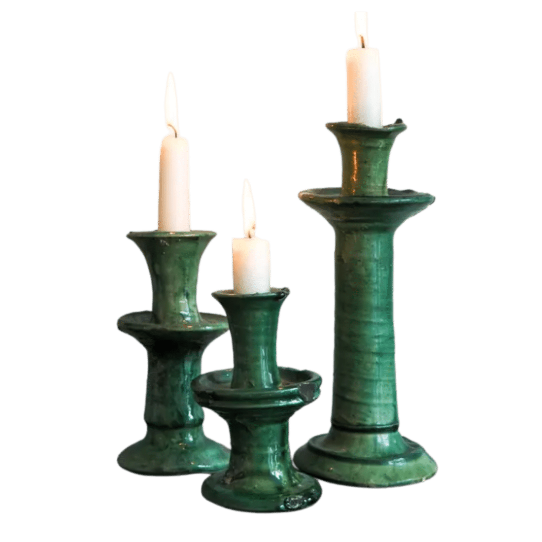 Traditionele Tamegroute Kandelaar Groen Traditionele Tamegroute Kandelaar Groen