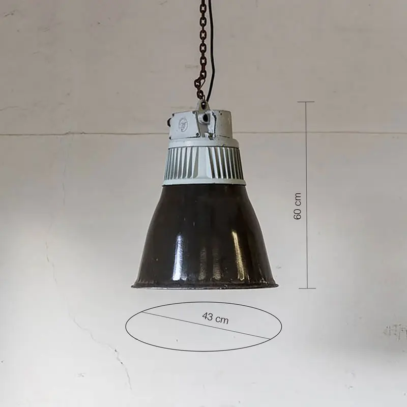 Zwarte Emaille Fabriekslamp Zwarte Emaille Fabriekslamp