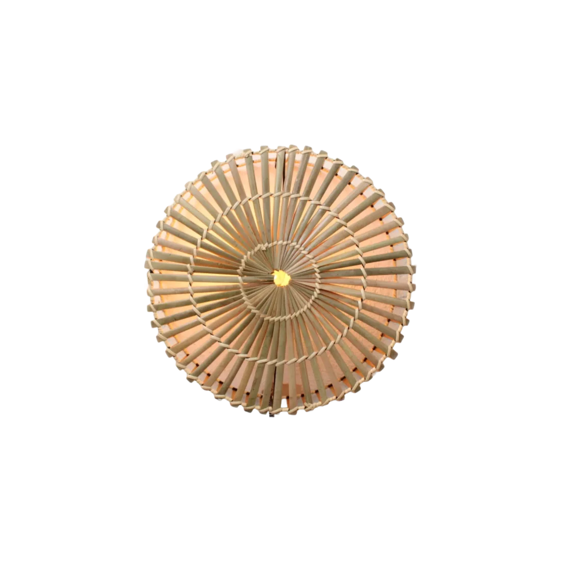 Rotan Wandlamp Rond Naturel M