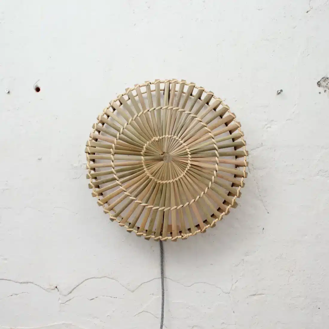 Rotan Wandlamp Rond Naturel M