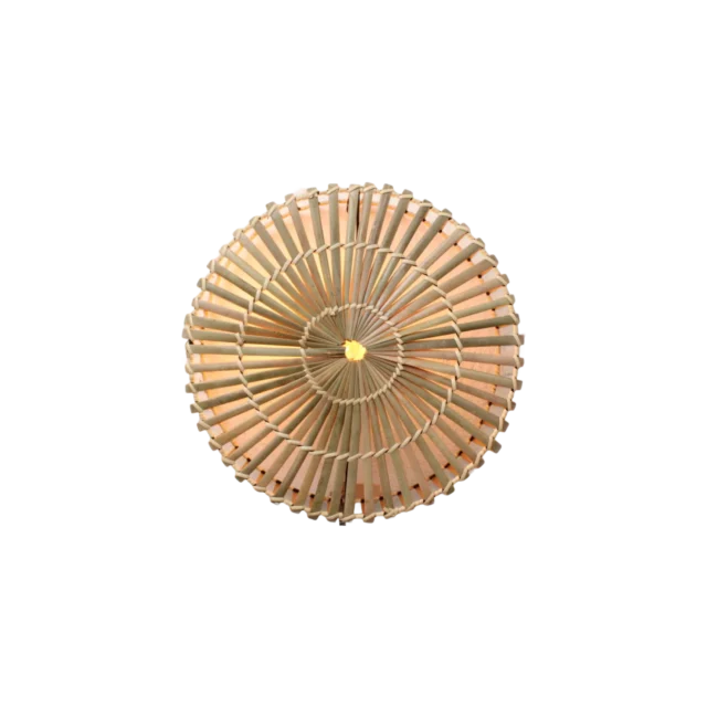 Rotan Wandlamp Rond Naturel M