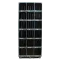 Blauwe vakkenkast