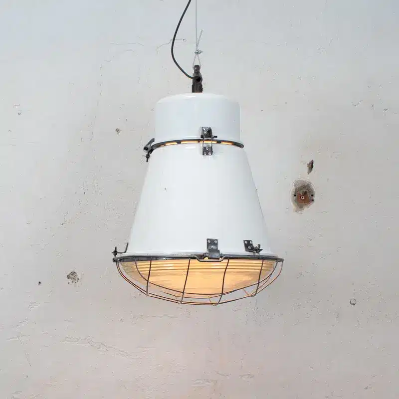 Witte Barrel Fabriekslamp