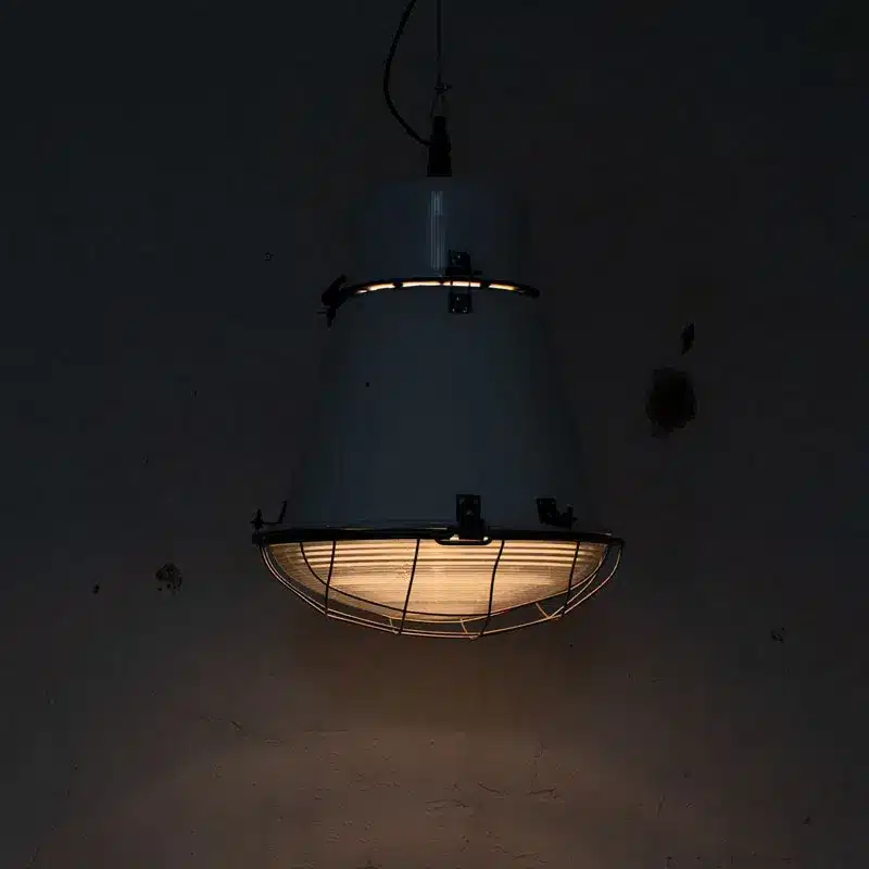 Witte Barrel Fabriekslamp