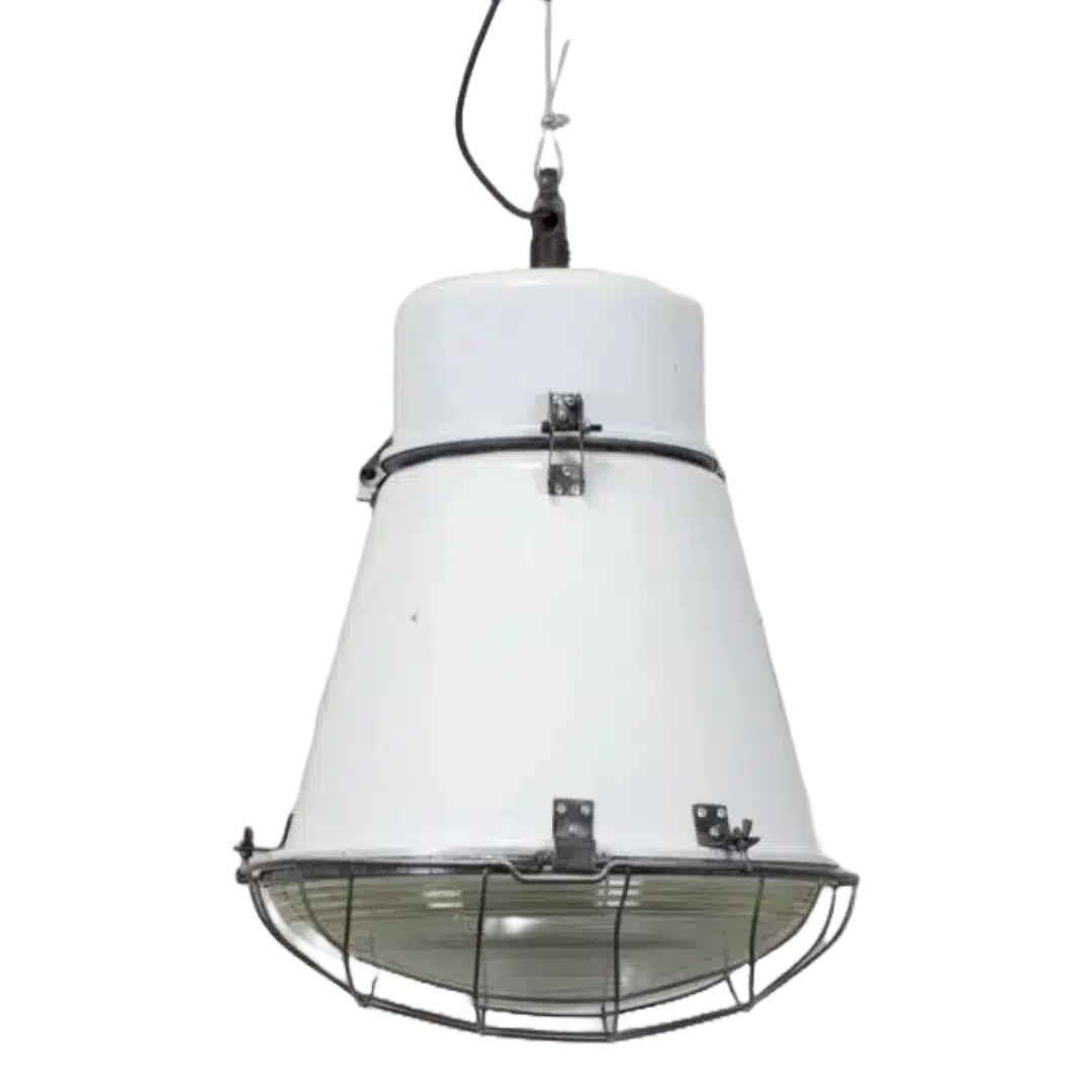 Witte Barrel Fabriekslamp