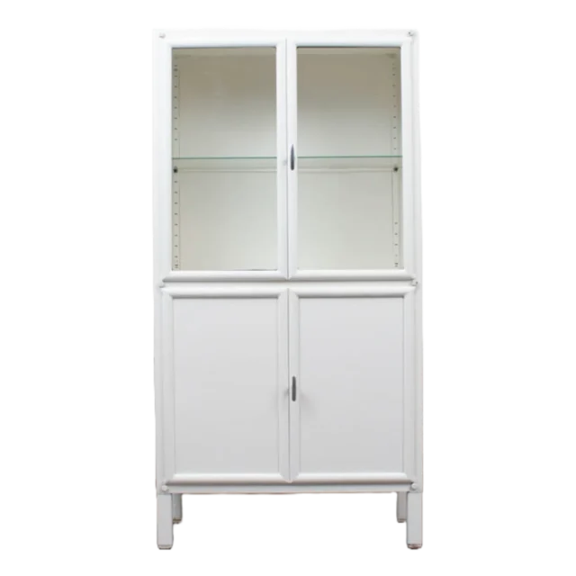 Slowaakse Vintage Apothekerskast Overgeverfd 9016