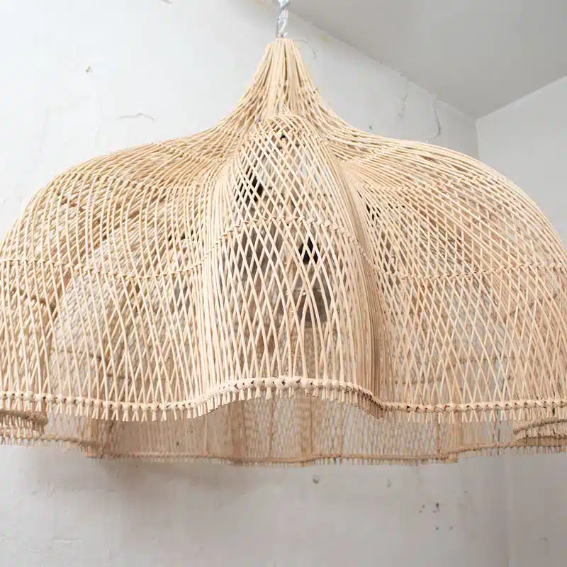 Rotan Hanglamp Bloem Naturel L Rotan Hanglamp Bloem Naturel L
