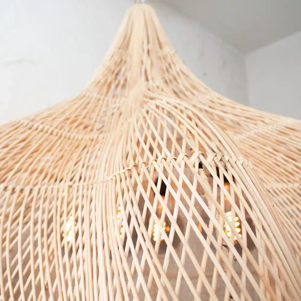 Rotan Hanglamp Bloem Naturel L Rotan Hanglamp Bloem Naturel L
