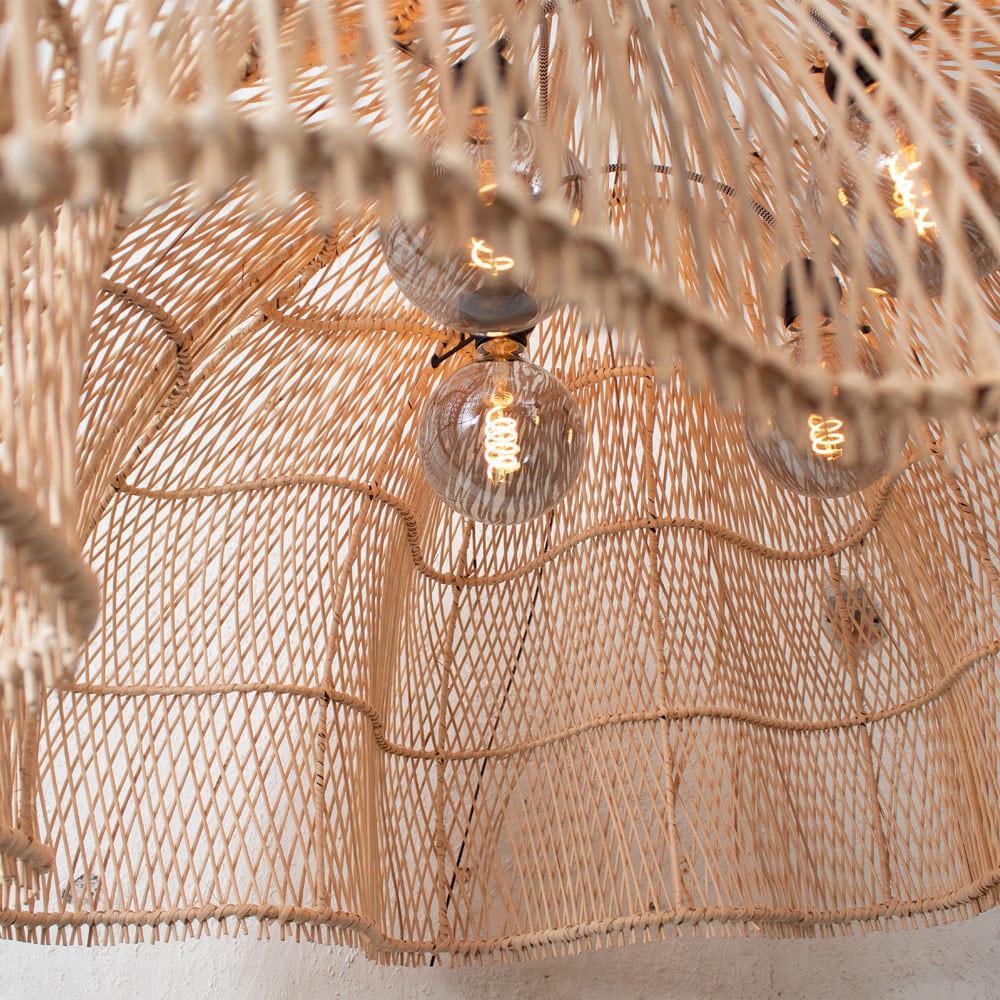 Rotan Hanglamp Bloem Naturel L Rotan Hanglamp Bloem Naturel L
