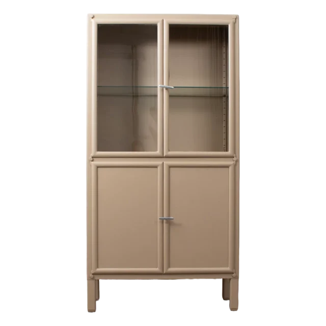 Slowaakse Vintage Apothekerskast Overgeverfd 1019