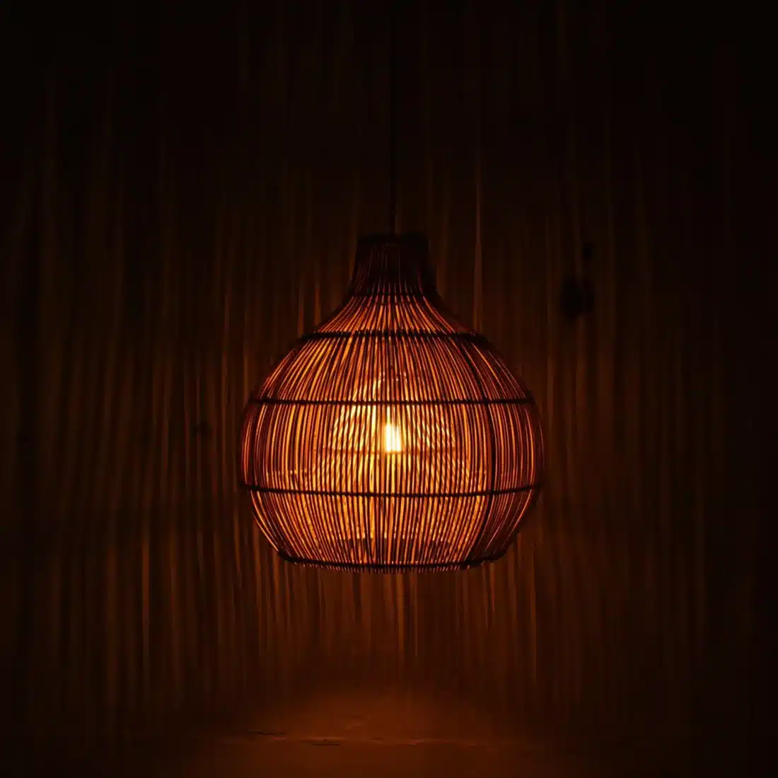 Rotan Hanglamp Dome Naturel S Rotan Hanglamp Dome Naturel S