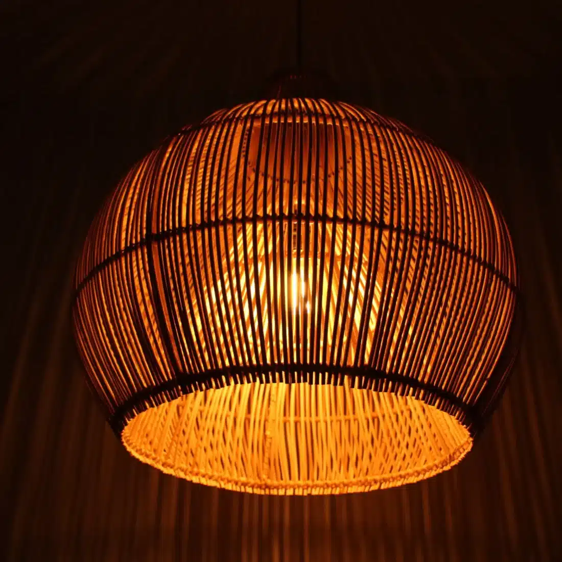 Rotan Hanglamp Dome Naturel S Rotan Hanglamp Dome Naturel S