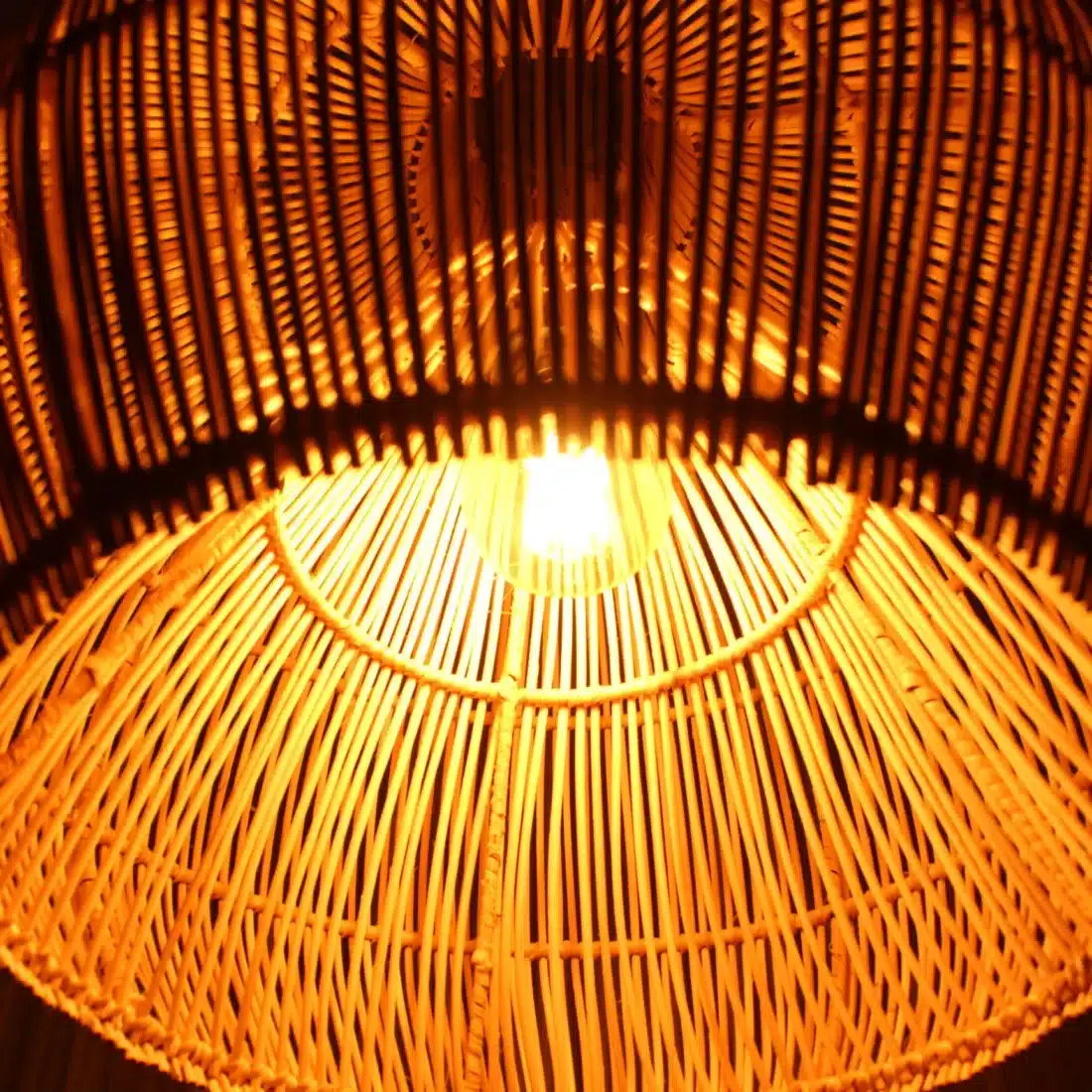 Rotan Hanglamp Dome Naturel S Rotan Hanglamp Dome Naturel S
