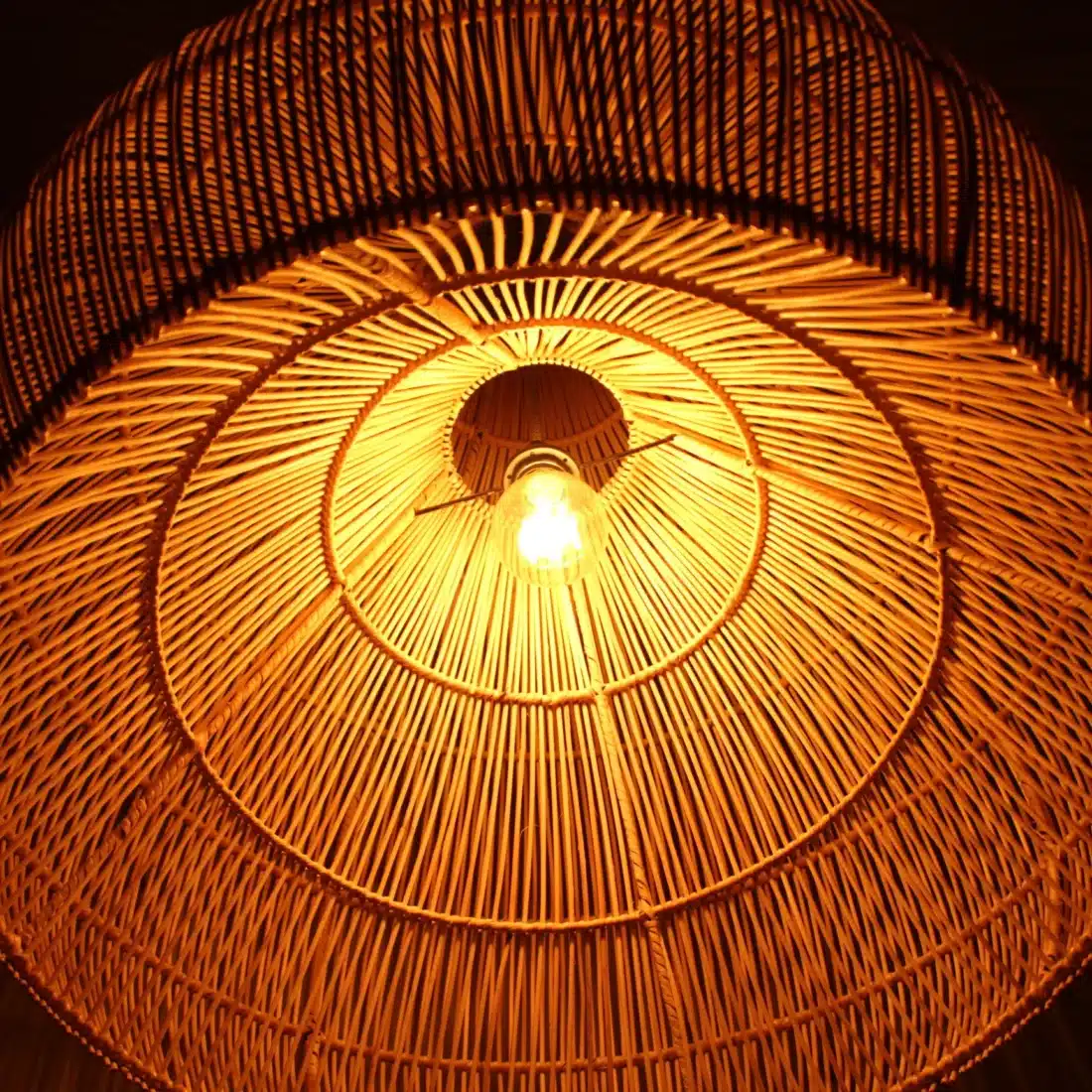 Rotan Hanglamp Dome Naturel L Rotan Hanglamp Dome Naturel L