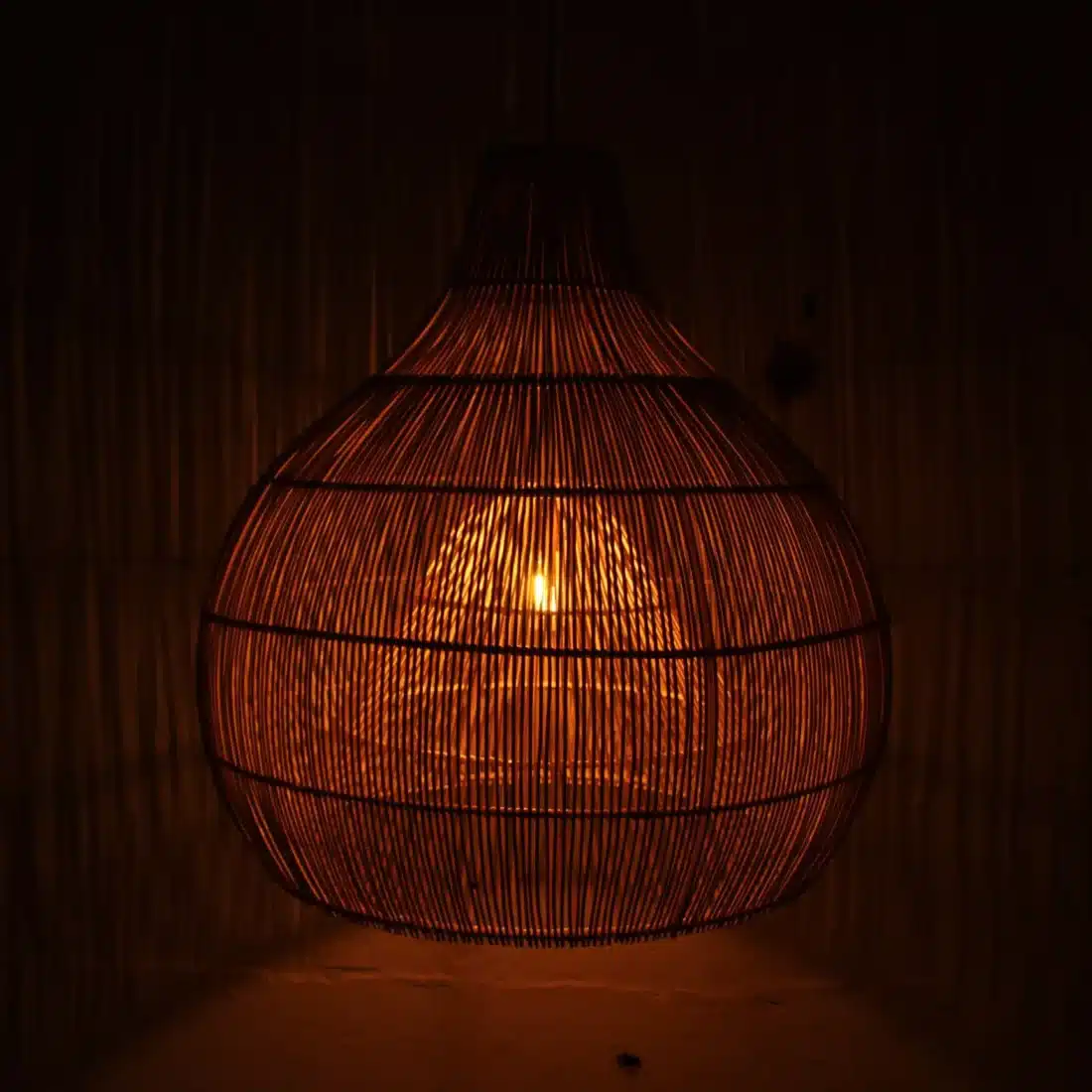 Rotan Hanglamp Dome Naturel L Rotan Hanglamp Dome Naturel L